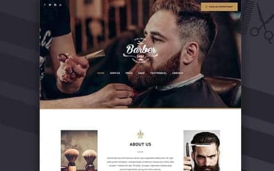 Barber website template