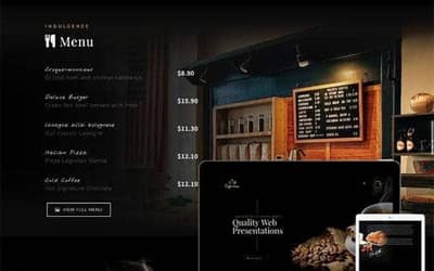 Cafe website template
