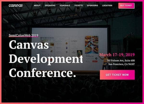 Canvas demo layout