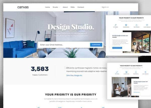 Canvas demo layout