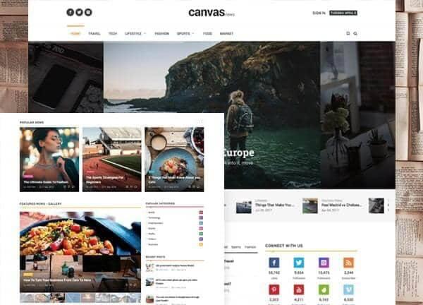 Canvas demo layout