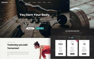 Gym website template