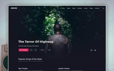 Music website template